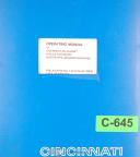 Cincinnati-Cincinnati R-50 and R-70 Series, Center Type Grinding Operations Manual 1978-R-50-R-70-Series-01